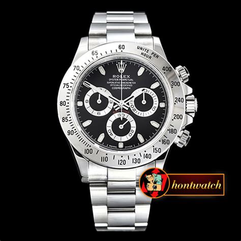 Rolex Daytona 116520 SS/SS Black/Stk Noob Asia 4130 Mod